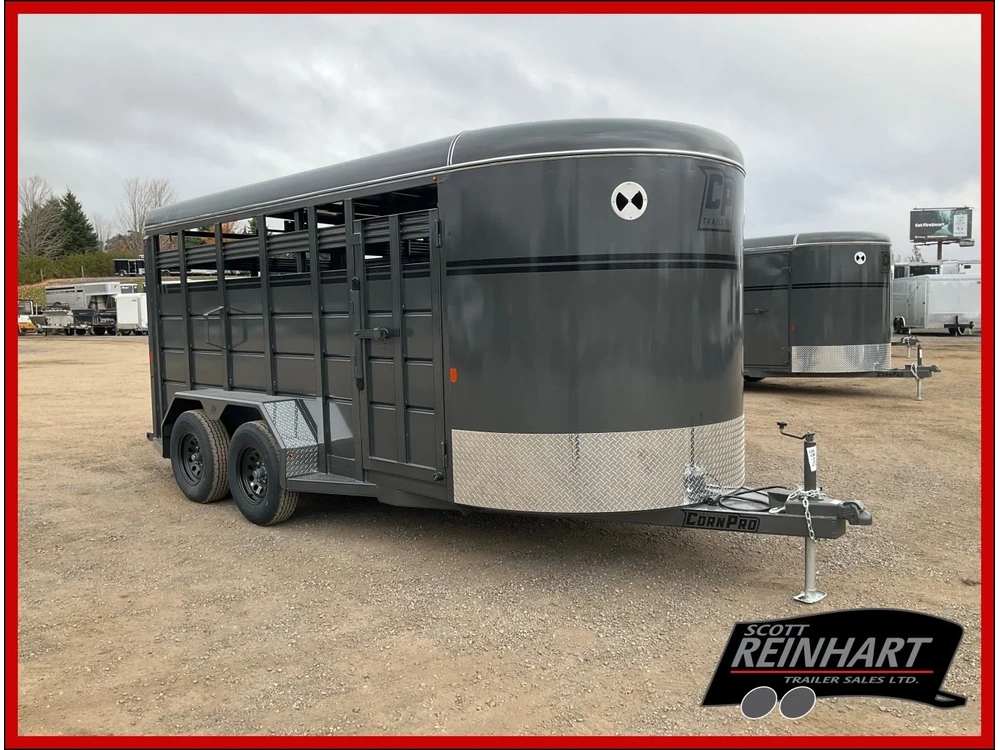 2026 Cornpro 6'8"x16 Bumper Pull Livestock Trailer alt