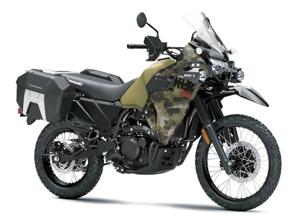 2026 Kawasaki Klr®650 Adventure Abs Cypher Camo Beige alt