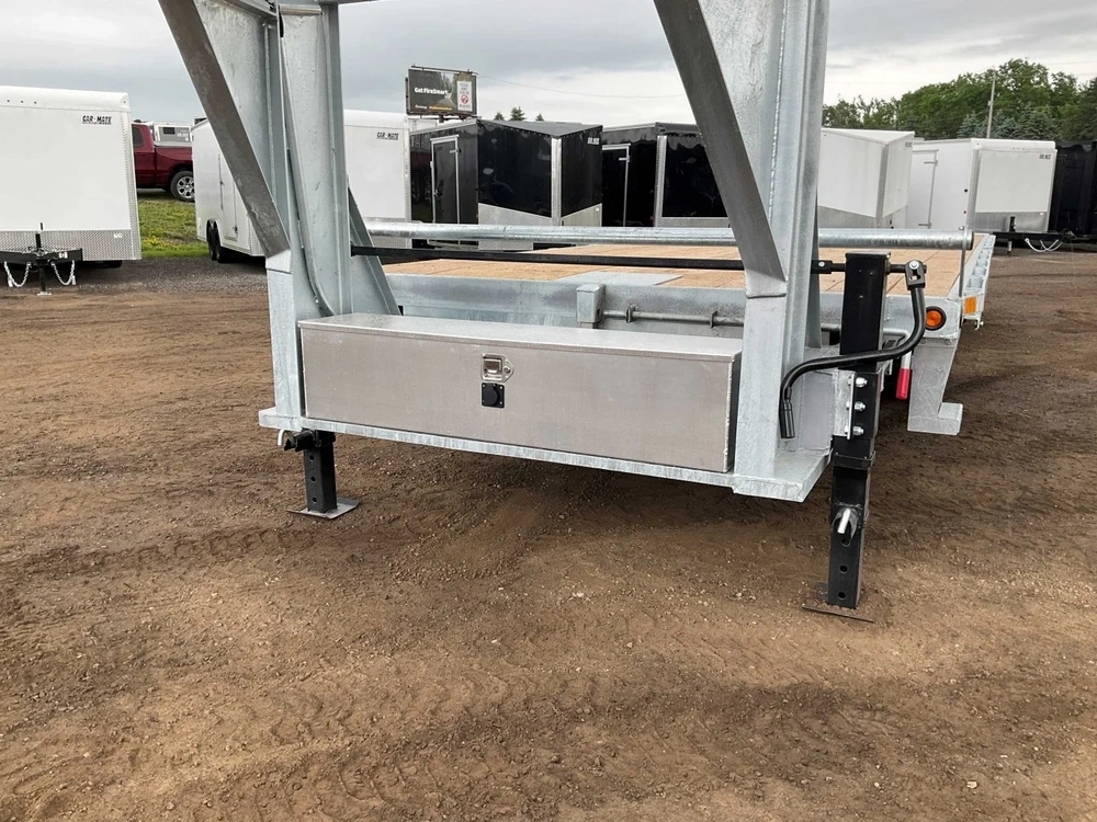 2025 Canada Trailers 8.5x26 10.5 Ton Galvanized Gooseneck Hydraulic Tilt Trailer alt