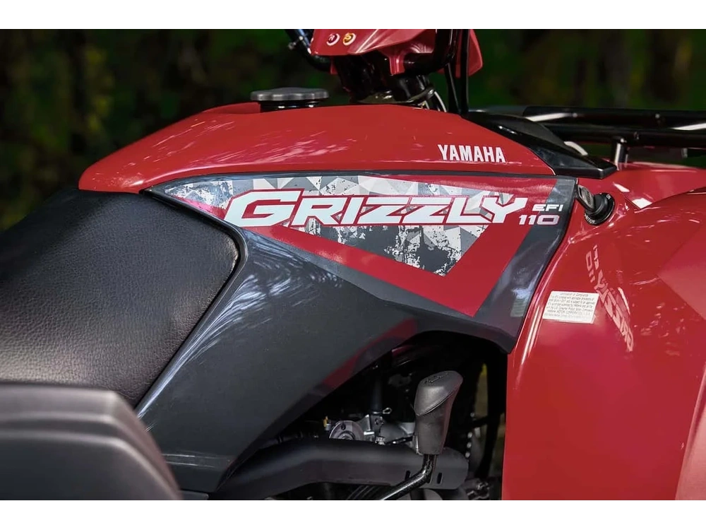 2025 Yamaha Grizzly 110 Grey Metallic/red - Finance For Only $41 Bi-weekly With Zero Downpayment! - Last 2025 Grizzly 110 In Stock! alt
