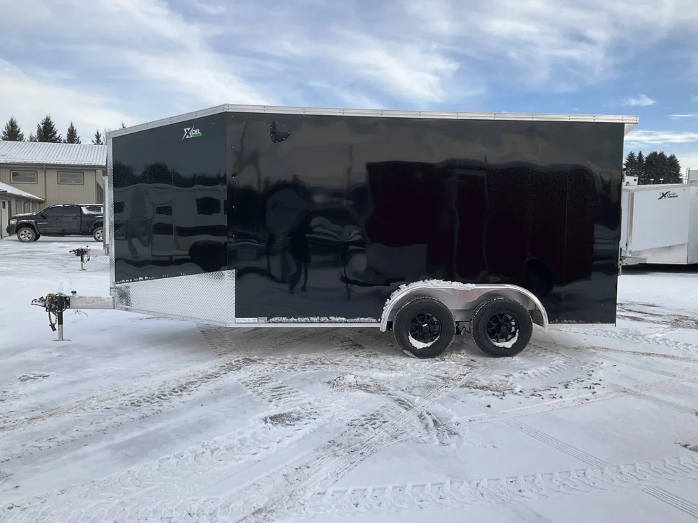 2026 Xcel Trailers 8.5x14 Plus V-nose Aluminum Snowmobile Trailer alt