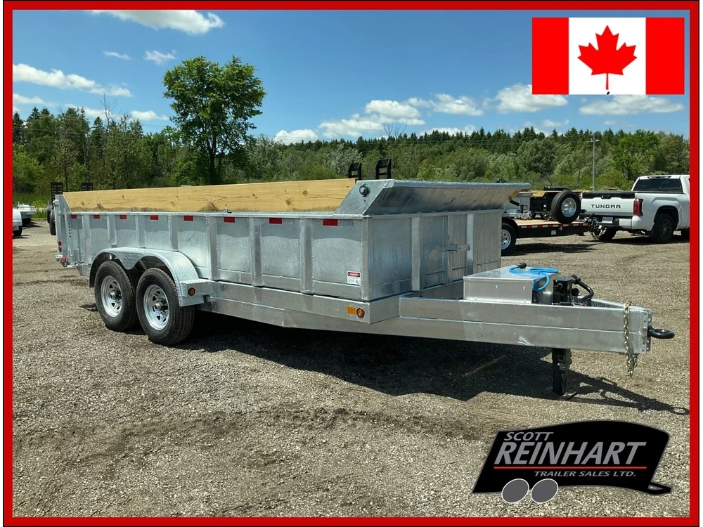 2026 Canada Trailers 83x16 7 Ton Galvanized Dump Trailer alt