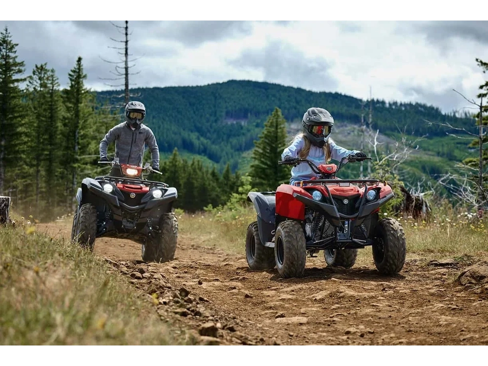 2025 Yamaha Grizzly 110 Grey Metallic/red - Finance For Only $41 Bi-weekly With Zero Downpayment! - Last 2025 Grizzly 110 In Stock! alt