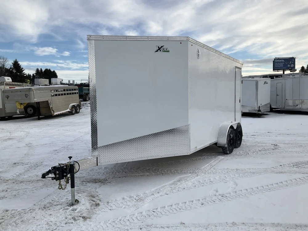 2025 Xcel Trailers 7x14 Plus V-nose Hd Aluminum Snowmobile Trailer alt