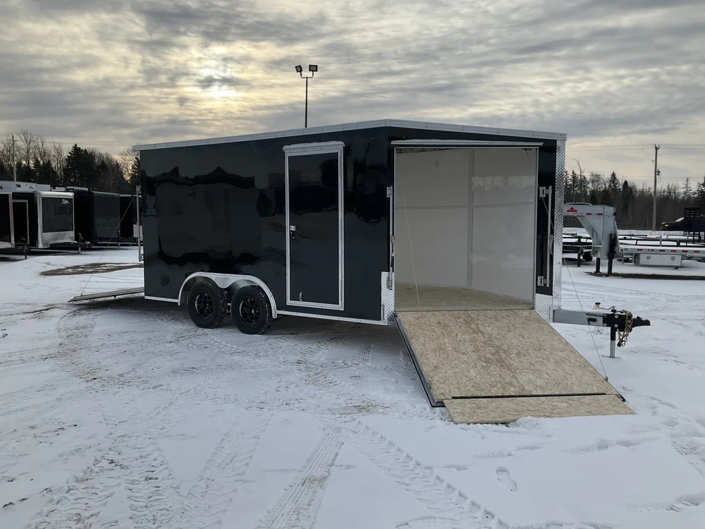 2026 Xcel Trailers 8.5x14 Plus V-nose Aluminum Snowmobile Trailer alt