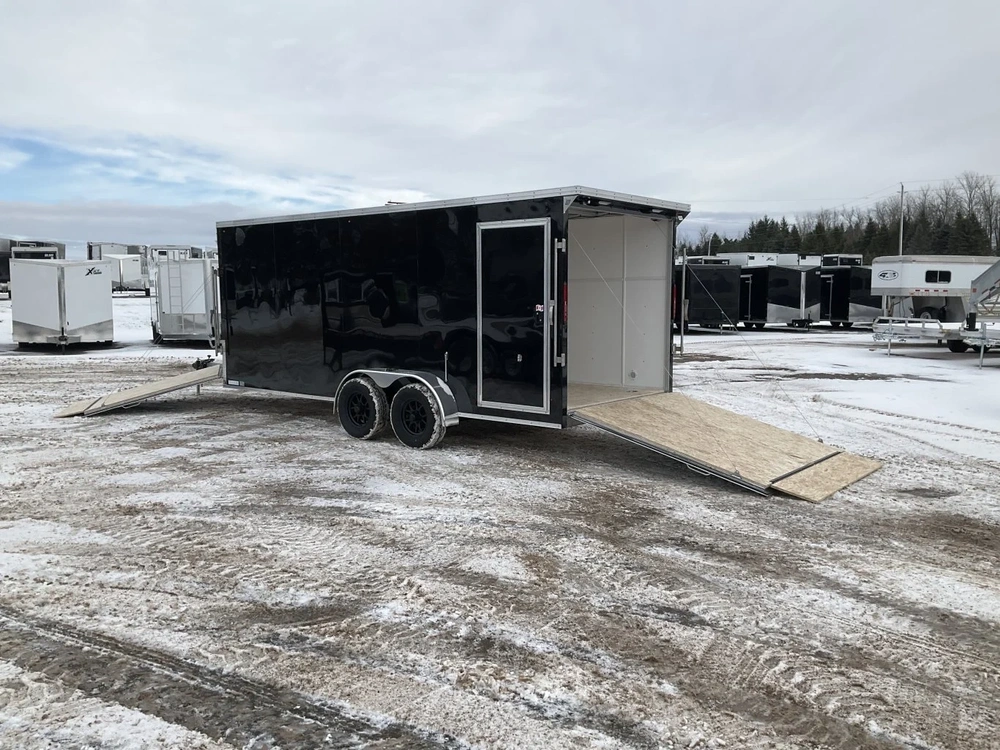 2026 Xcel Trailers 7x18 Plus 5 V-nose Aluminum Snowmobile Trailer alt