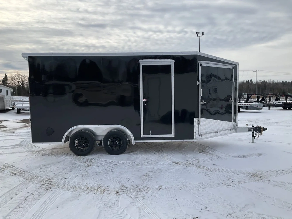 2026 Xcel Trailers 8.5x14 Plus V-nose Aluminum Snowmobile Trailer alt