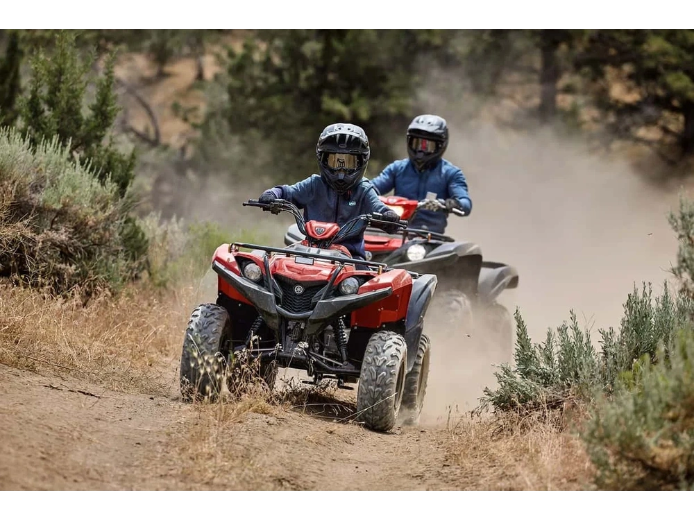 2025 Yamaha Grizzly 110 Grey Metallic/red - Finance For Only $41 Bi-weekly With Zero Downpayment! - Last 2025 Grizzly 110 In Stock! alt
