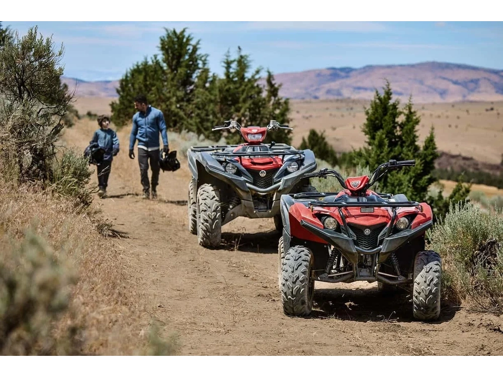 2025 Yamaha Grizzly 110 Grey Metallic/red - Finance For Only $41 Bi-weekly With Zero Downpayment! - Last 2025 Grizzly 110 In Stock! alt