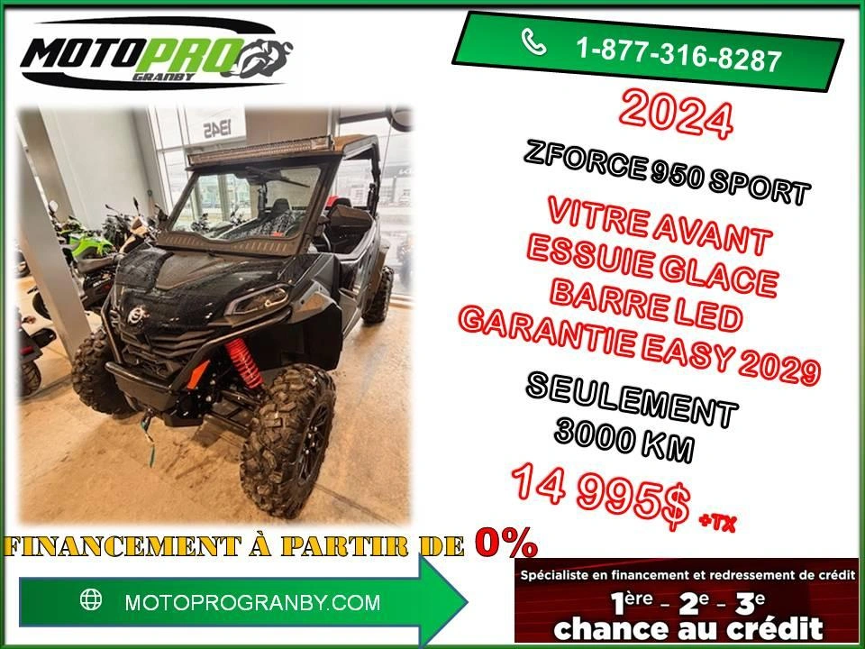 2024 Cfmoto Zforce 950 Sport Zforce950 Sport Zforce 950 Gen2 Bien Équipé alt