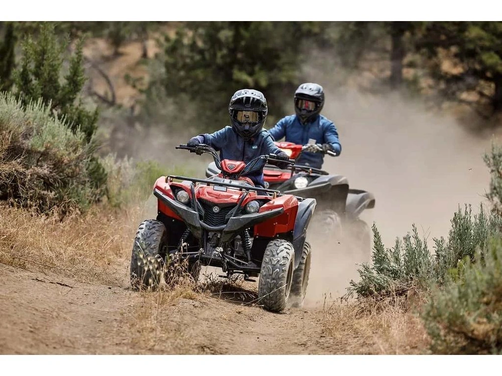 2025 Yamaha Grizzly 110 Grey Metallic/red - Last 2025 Grizzly 110 In Stock! alt