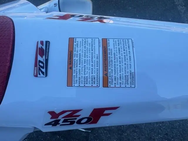2026 Yamaha YZ450F 70E ANNIVERSAIRE MOTEUR 4 TEMPS thumbnail 12