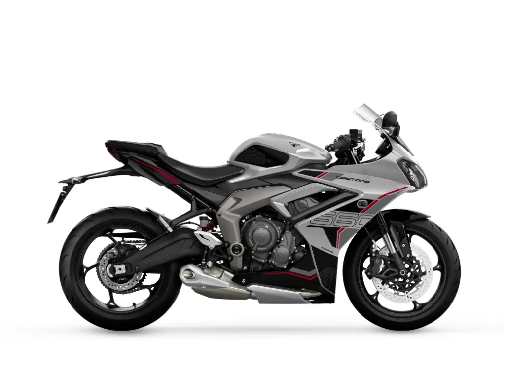 2026 Triumph Daytona 660 // Aluminum Silver/Sapphire Black