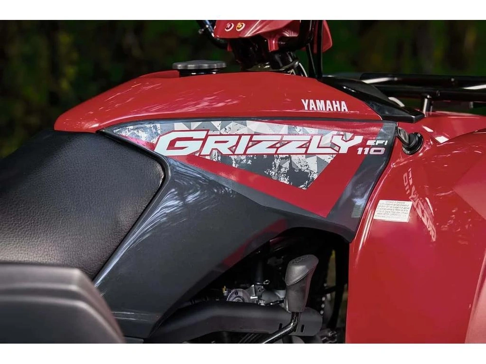 2025 Yamaha Grizzly 110 Grey Metallic/red - Last 2025 Grizzly 110 In Stock! alt
