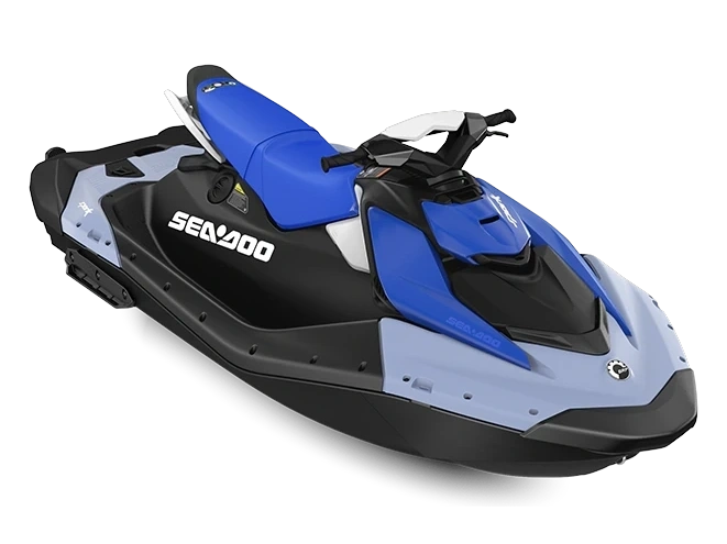 2026 Sea-doo Spark Convenience Package 900 3up Ibr "dazzling Blue / Vapor Blue (sound System)" alt
