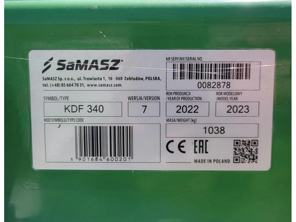 2023 Samasz Kdf 340 Front Mount Disc Mower alt