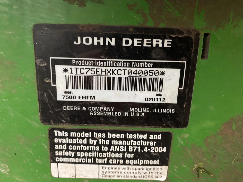 2012 John Deere 7500 alt