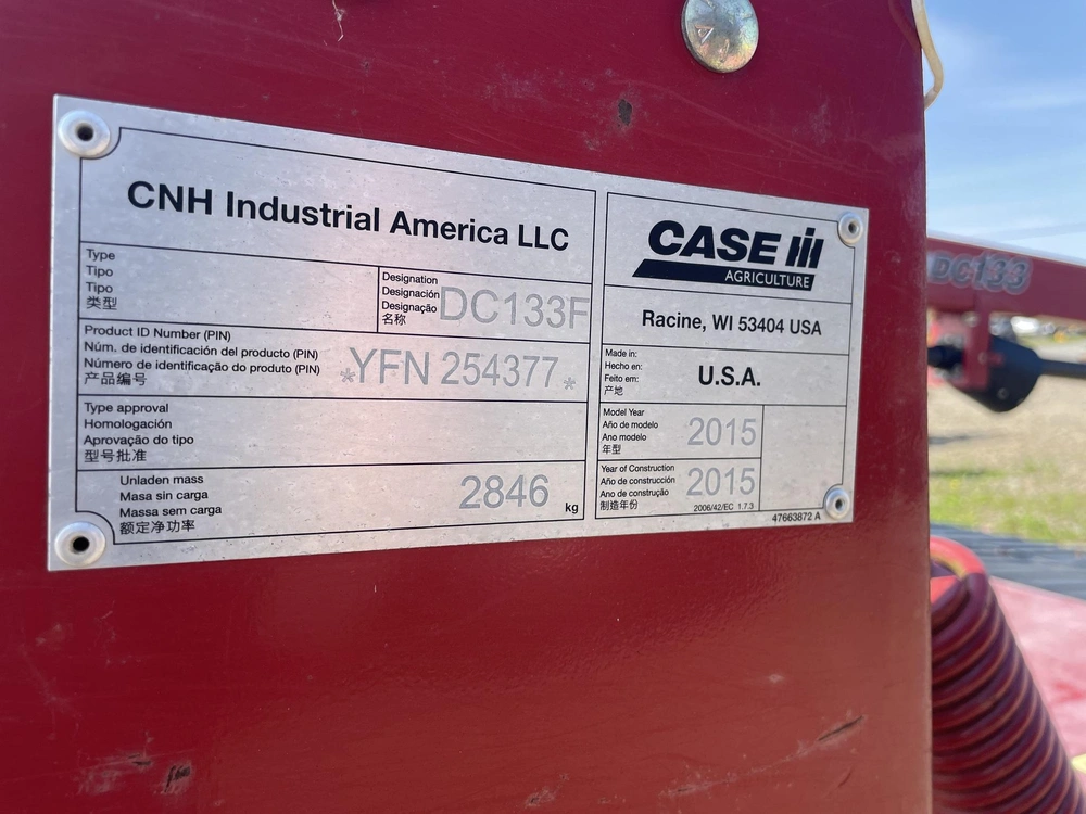 2015 Case Ih Dc133 alt