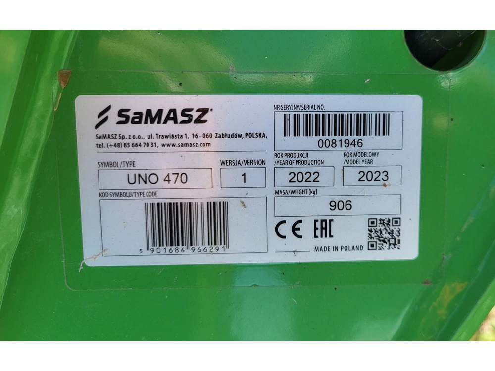 Samasz Uno 470 Rotary Rake 2023 alt