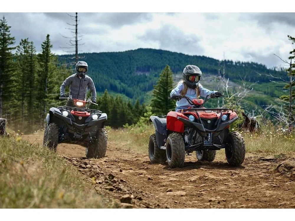 2025 Yamaha Grizzly 110 Grey Metallic/red - Last 2025 Grizzly 110 In Stock! alt