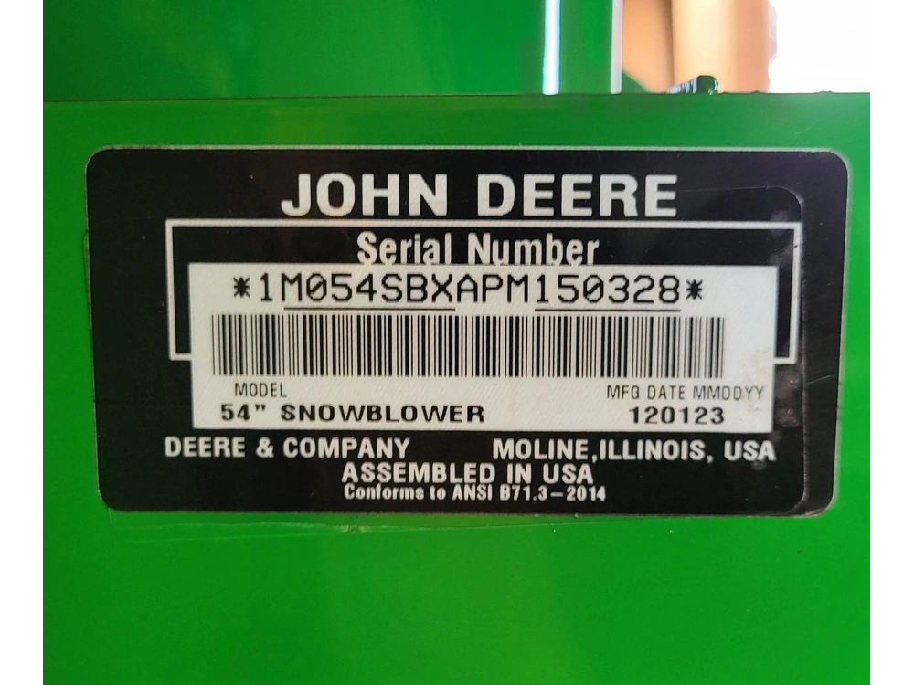 2023 John Deere 54" Snow Blower alt