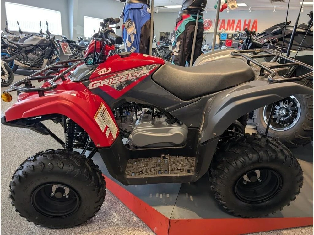 2025 Yamaha Grizzly 110 Grey Metallic/red - Finance For Only $41 Bi-weekly With Zero Downpayment! - Last 2025 Grizzly 110 In Stock! alt