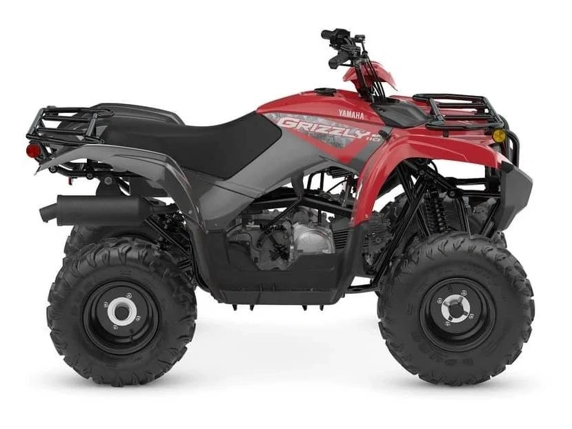 2025 Yamaha Grizzly 110 Grey Metallic/red - Last 2025 Grizzly 110 In Stock! alt