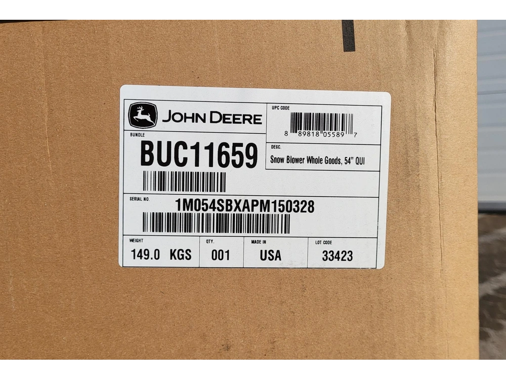 2023 John Deere 54" Snow Blower alt