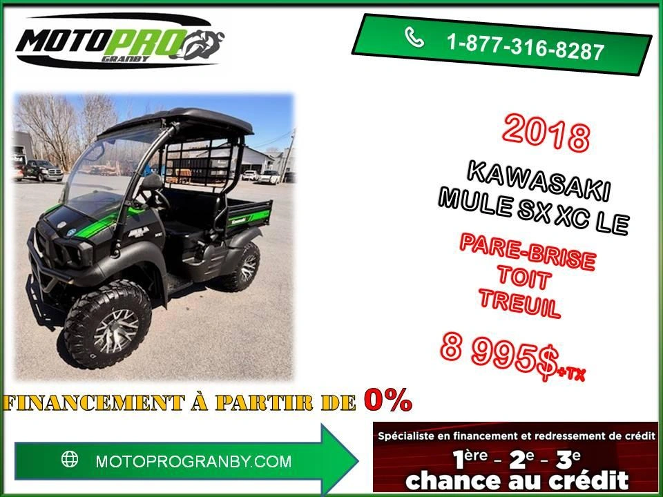 2018 Kawasaki Mule Sx 4x4 Xc Le Fi Mule Sx Xc Impeccable Se alt