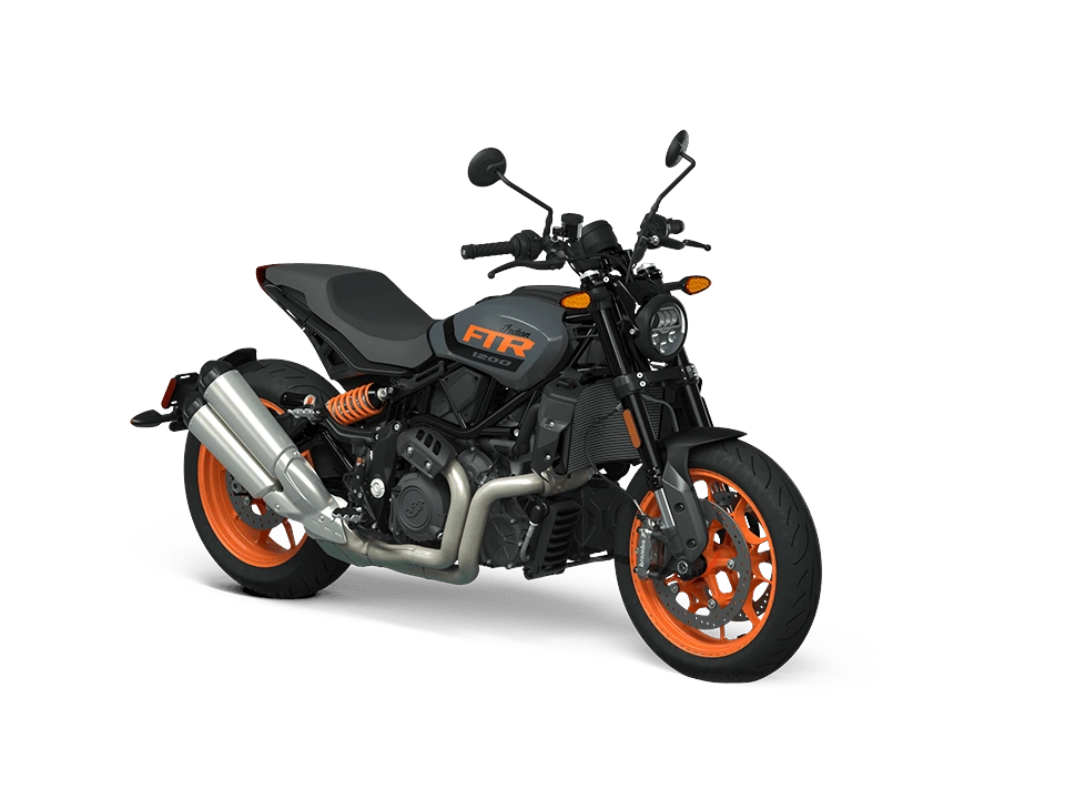 2023 Indian Motorcycle Ftr Stealth Gray/orange Burst alt