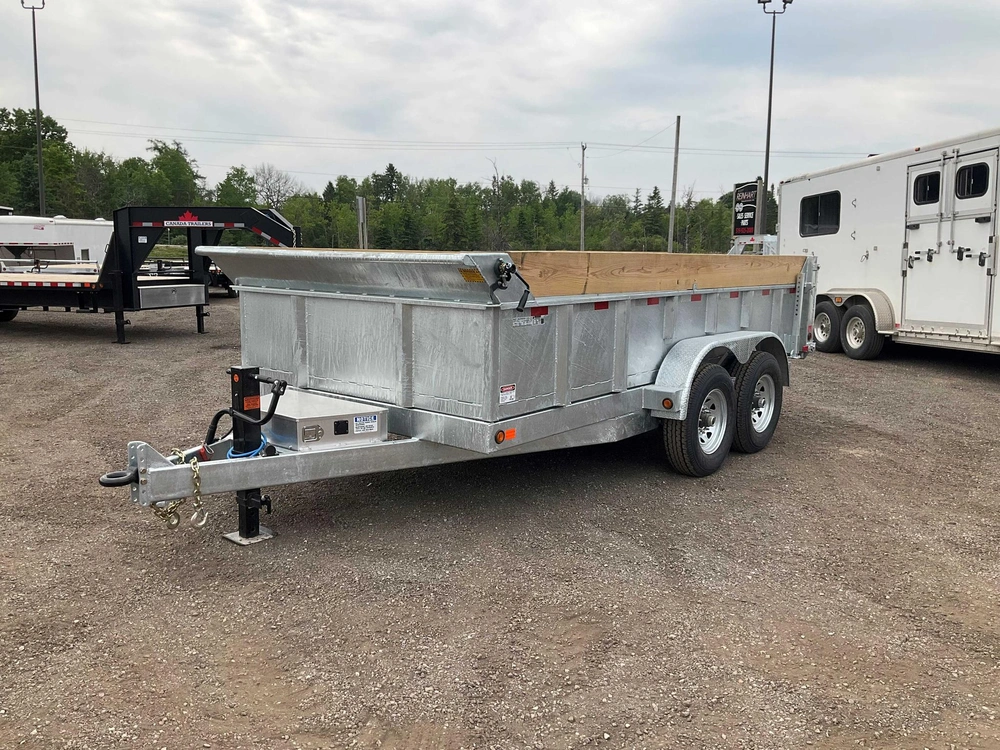 2026 Canada Trailers 83x14 7 Ton Galvanized Dump Trailer alt