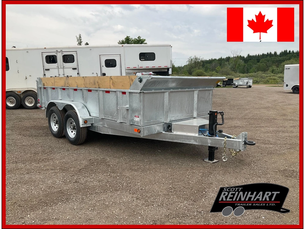 2026 Canada Trailers 83x14 7 Ton Galvanized Dump Trailer alt