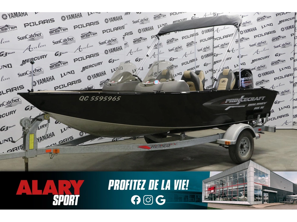 Princecraft Holiday Dlx 162 Sc + Mercury 60hp & Remorque 2016 alt