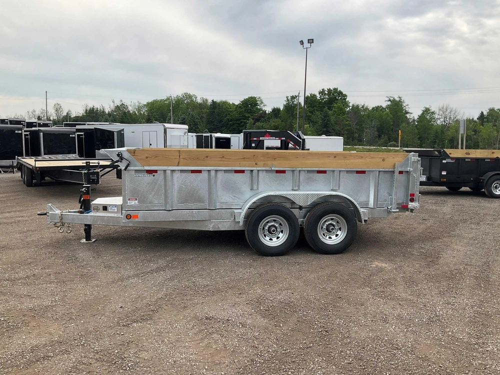 2026 Canada Trailers 83x14 7 Ton Galvanized Dump Trailer alt