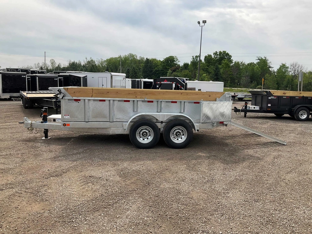 2026 Canada Trailers 83x14 7 Ton Galvanized Dump Trailer alt