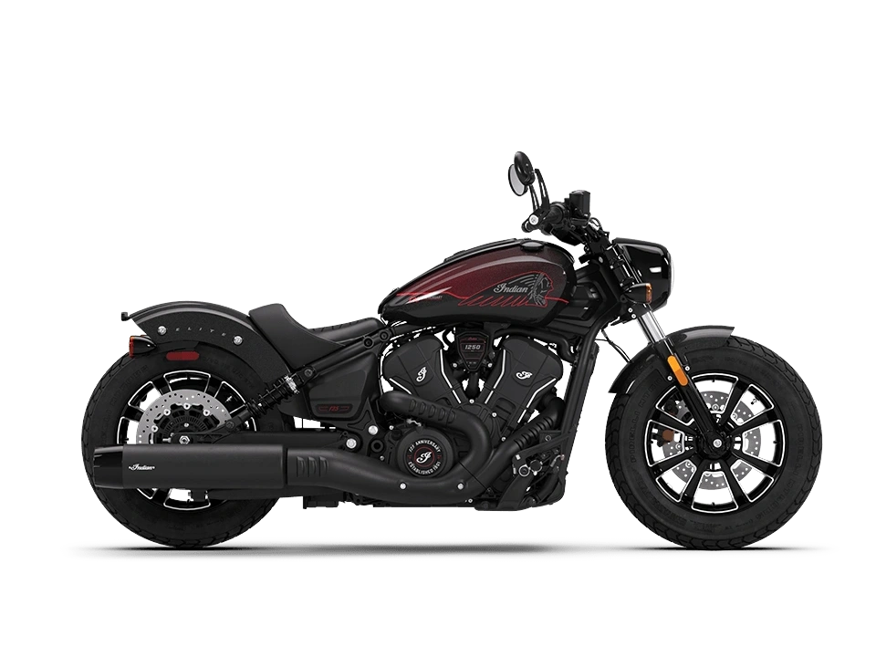 2026 Indian Motorcycle 125 Scout Bobber - Red W/ Blk Crstl alt
