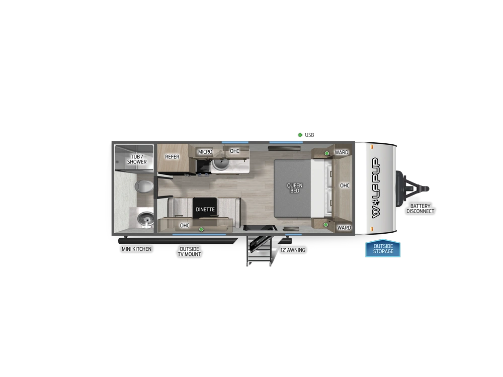 Cherokee 16fqw Wolf Pup 2026 alt