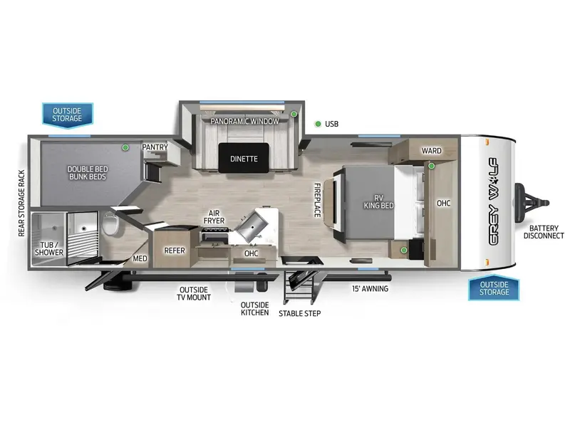 Cherokee 23DBH Grey Wolf 2026