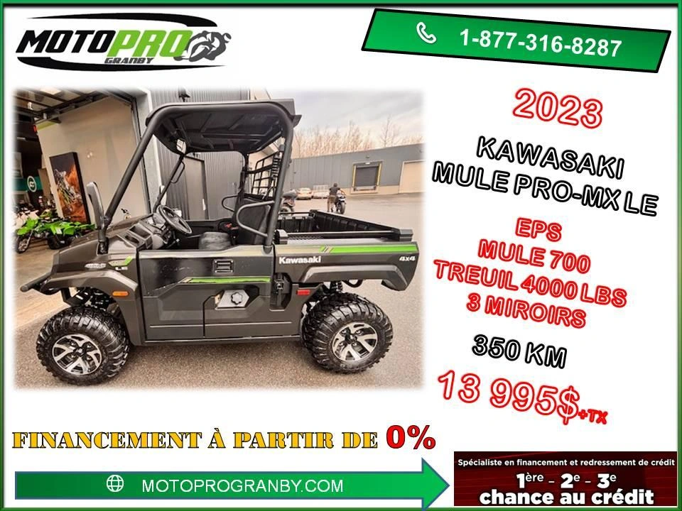 2023 Kawasaki Mule Pro-mx Eps Le Mule Promx Pro Mx 700 Kaf Bas Km alt