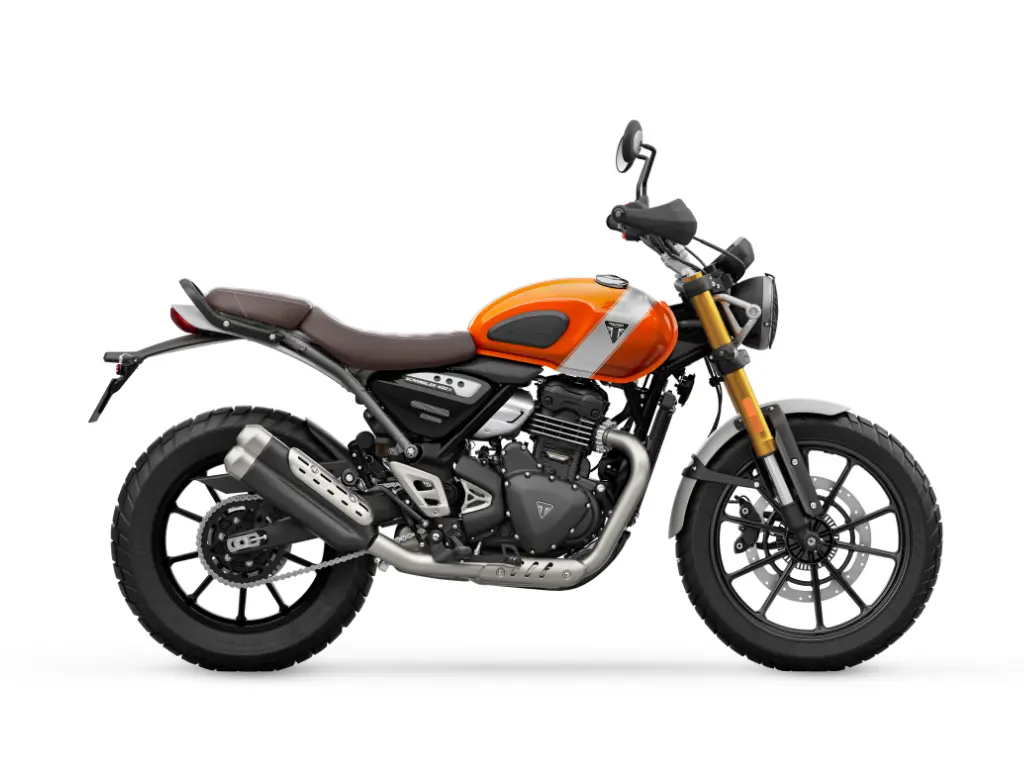 2026 Triumph Scrambler 400 X // Baja Orange/Aluminium 