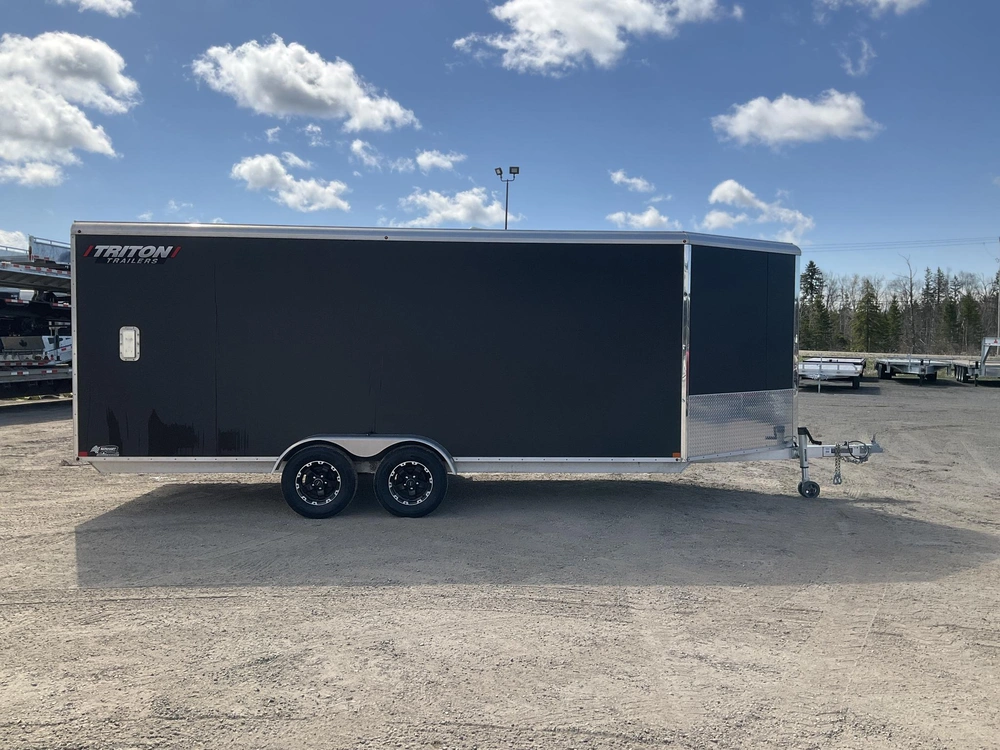2020 Triton 7x18 Plus V-nose Pr187 All Aluminum Snowmobile Trailer alt