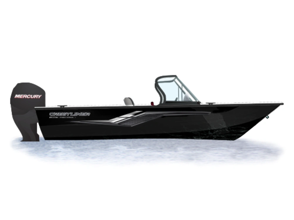 2026 Crestliner 1850 Fish Hawk Wt Jumpseat - Black Metallic alt