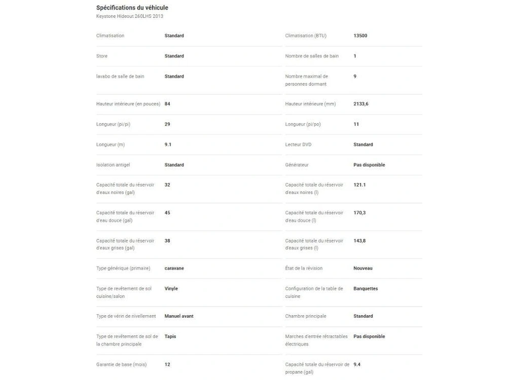 Keystone Rv Hideout 260lhs 2013 alt