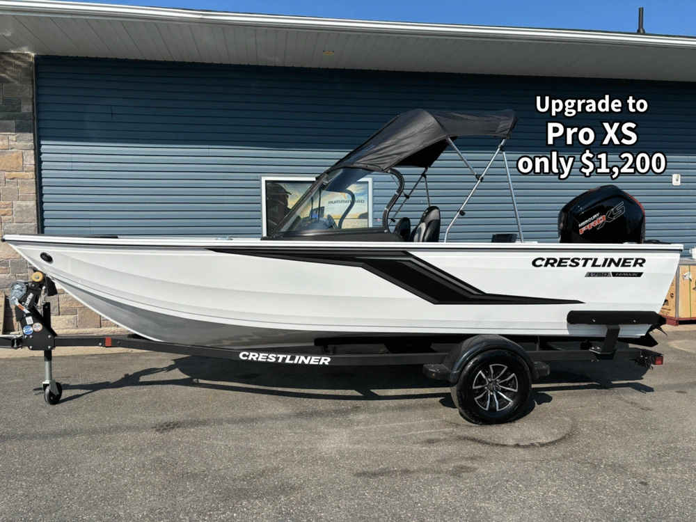 2026 Crestliner 1750 Hawk W/115hp & Matching Trailer! alt