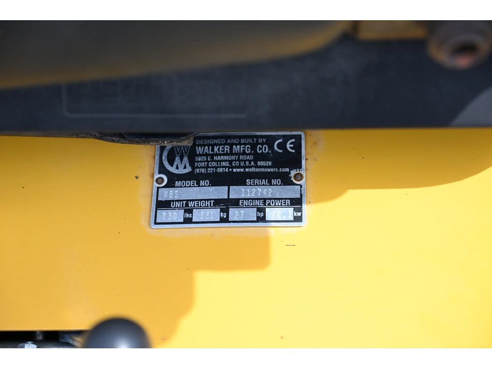 2012 Walker Mowers Model H 27i alt