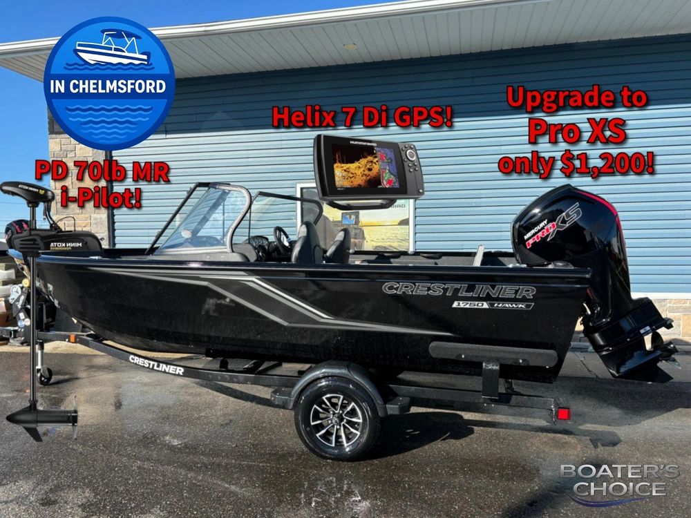 2026 Crestliner 1750 Hawk W/115hp & Matching Trailer! alt