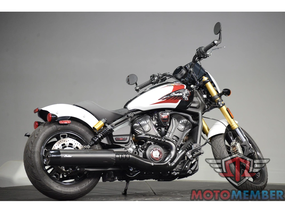 2025 Indian Motorcycle 101 Scout Ghost White Metallic With Graphics alt