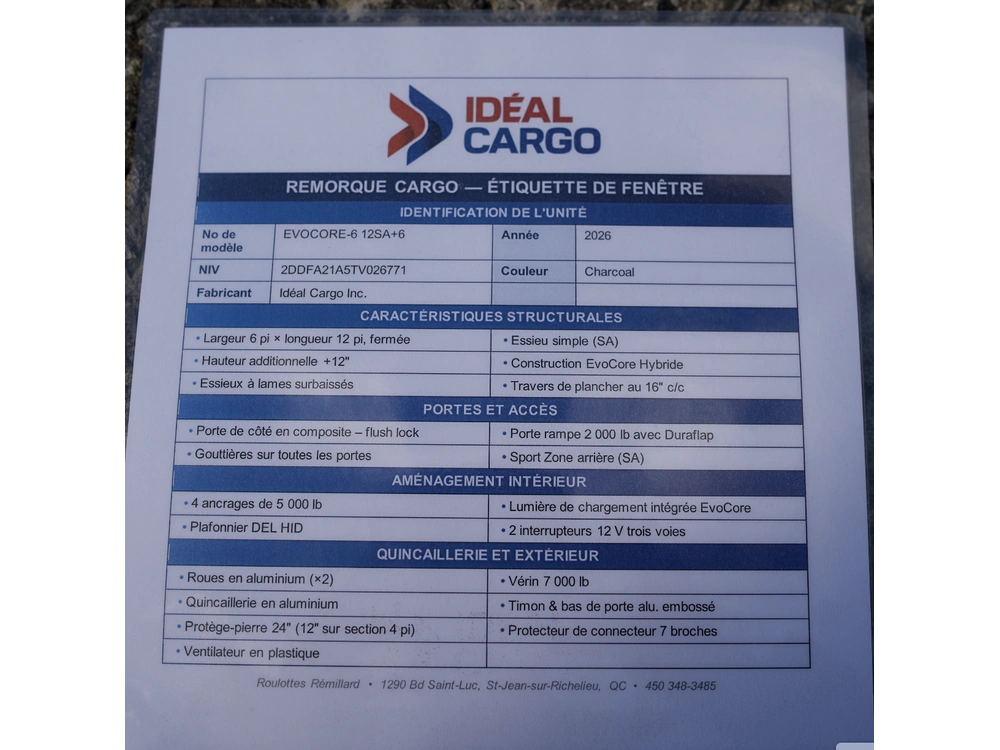 Ideal Cargo Evocore-6 12sa+6 2026 alt