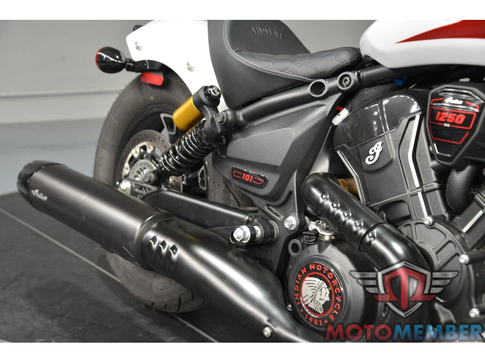 2025 Indian Motorcycle 101 Scout Ghost White Metallic With Graphics alt