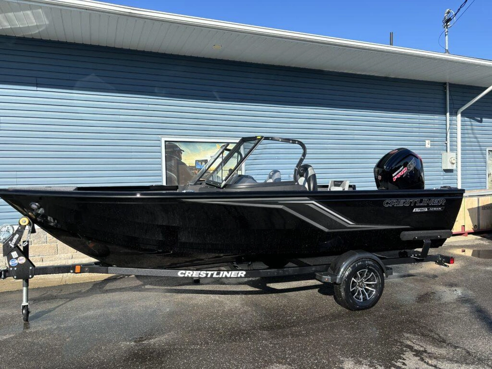 2026 Crestliner 1750 Hawk W/115hp & Matching Trailer! alt